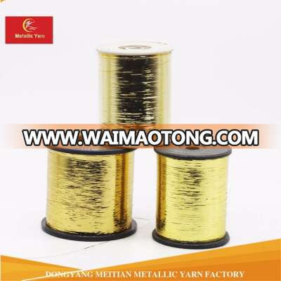 M type Metallic Yarn gold flat metallic yarn